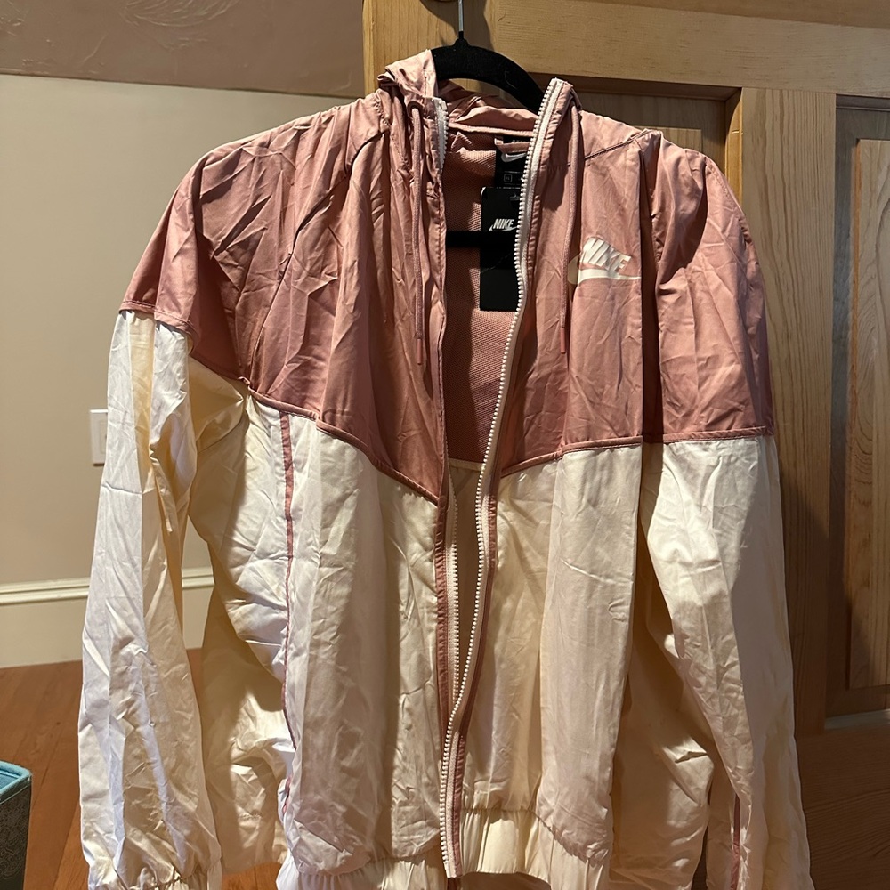 Nike Pink and Cream Bomber Jacket